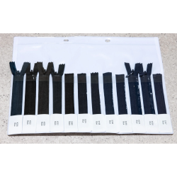 Invisible Zip Woven Tape Swatch Sample Pack